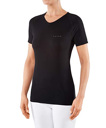 FALKE Damen Warm Comfort Fit W S/S SH Baselayer-Shirt, Schwarz (Black 3000), XL von FALKE