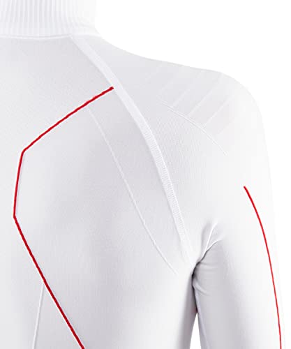 FALKE Damen Warm Tight Fit Zip W L/S SH Langarmshirt, Weiß (White), XL von FALKE