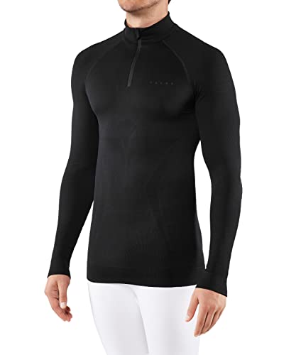 FALKE Funktionsshirt Langarmshirt Maximum Warm Funktionsmaterial Herren schwarz blau Atmungsaktive Unterwäsche zum Sport sehr warm schnelltrocknend für kalte bis sehr kalte Temperaturen 1 Stück von FALKE