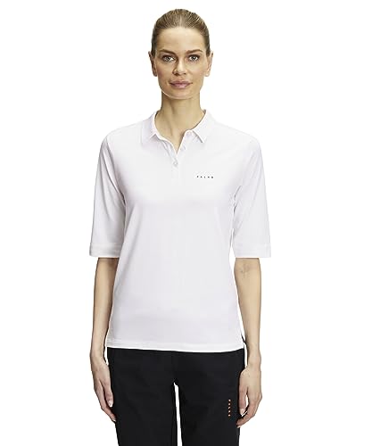 FALKE Damen T-Shirt Golflf Poloshirt W TS Funktionsmaterial Baumwolle feuchtigkeitsregulierend 1 Stück, Weiß (White 2860), XS von FALKE