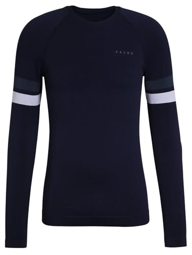 FALKE Herren Baselayer-Shirt Maximum Warm Round Neck M L/s Sh Funktionsmaterial schnelltrocknend 1 Stück, Blau Space Blue 6116 Trend, XL von FALKE