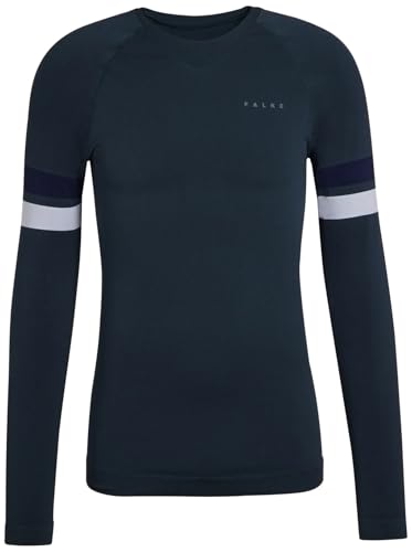 FALKE Herren Baselayer-Shirt Maximum Warm Round Neck M L/s Sh Funktionsmaterial schnelltrocknend 1 Stück, Grün Holly 7385 Trend, XL von FALKE