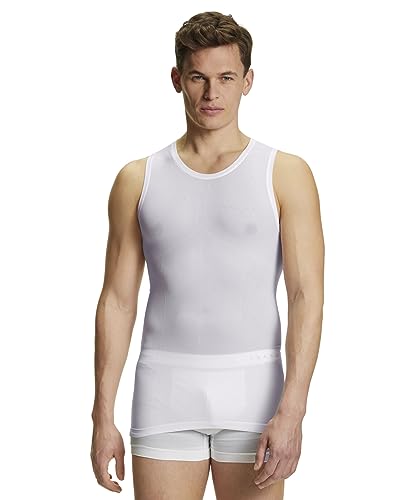 FALKE Herren Baselayer-Shirt Ultralight Cool M S/L SH Funktionsmaterial schnelltrocknend 1 Stück, Weiß (White 2860), S von FALKE