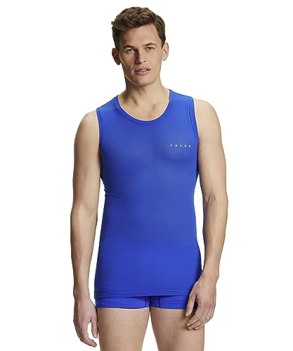 FALKE Herren Baselayer-Shirt Ultralight Cool M S/l Sh Funktionsmaterial schnelltrocknend 1 Stück, Blau Yve 6714, XXL von FALKE