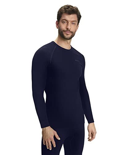 FALKE Herren Baselayer-Shirt Maximum Warm Round Neck M L/S SH Funktionsmaterial Schnelltrocknend 1 Stück, Blau (Space Blue 6116), L von FALKE