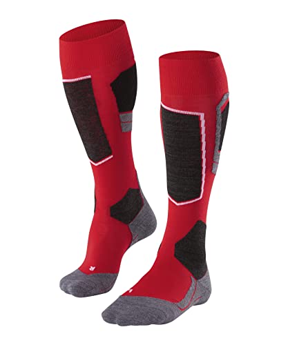 FALKE Herren Skisocken SK4 Advanced M KH Wolle warm dünn 1 Paar, Rot (Lipstick 8000), 46-48 von FALKE