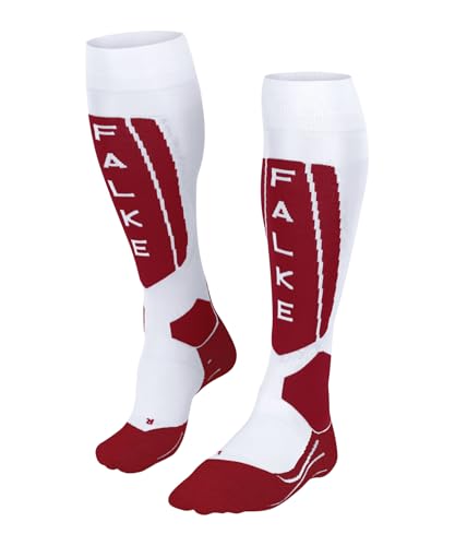 FALKE Herren Skisocken SK5 Expert M Kh Seide Funktionsmaterial warm dünn 1 Paar, Weiß Ff-Mat 2088 Trend, 39-41 von FALKE