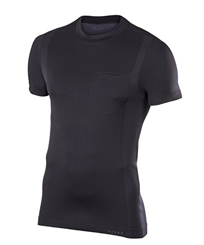 FALKE Herren T-Shirt Quest, Sport Performance Material, 1 Stück, Schwarz (Black 3000), Größe: S von FALKE