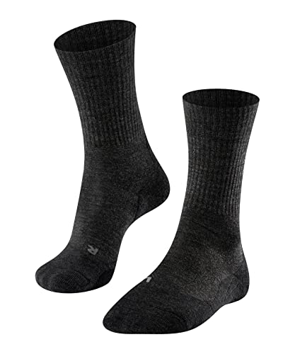 FALKE Herren Wandersocken TK2 Explore Wool M SO Wolle antiblasen dick 1 Paar, Grau (Smog 3150), 39-41 von FALKE