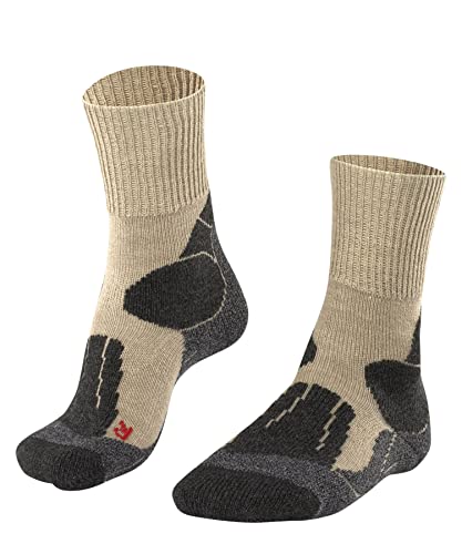 FALKE Herren Wandersocken TK1 Adventure M SO Wolle Funktionsmaterial antiblasen dick 1 Paar, Beige (Nature Melange 4100), 39-41 von FALKE