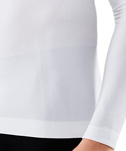 FALKE Herren Baselayer-Shirt Warm Round Neck M L/S SH Funktionsgarn Schnelltrocknend 1 Stück, Weiß (White 2860), S von FALKE