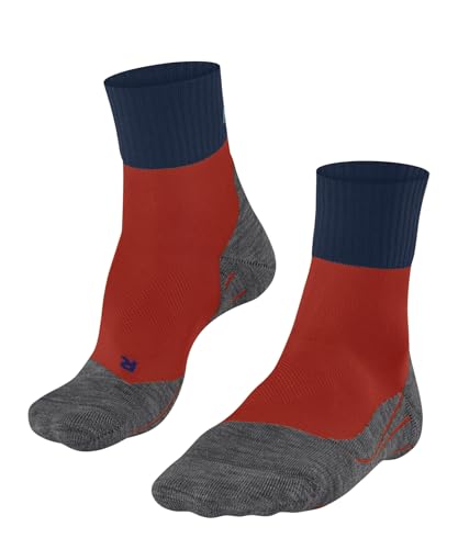 FALKE Herren Wandersocken TK2 Explore Cool Short M Sso Lyocell Funktionsmaterial antiblasen dick 1 Paar, Rot Red Sun 8181, 42-43 von FALKE