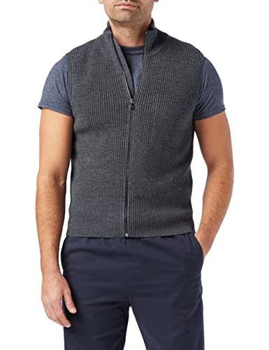 Falke Herren Zip Vesten Weste, Dark Grey, XL von FALKE