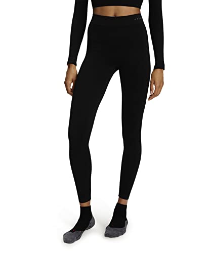 FALKE Damen Baselayer-Hose Maximum Warm Long W Ti Funktionsmaterial schnelltrocknend 1 Stück, Schwarz Black 3000, S von FALKE