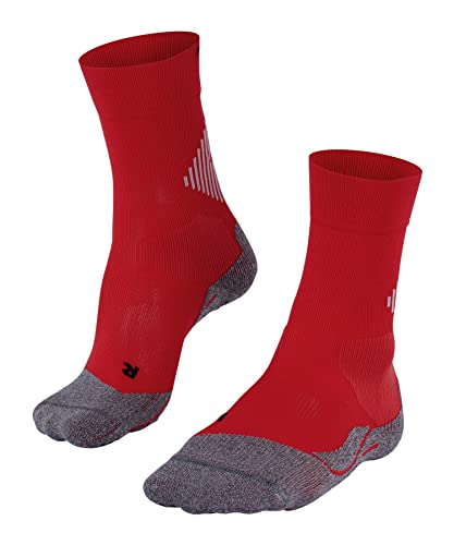 FALKE Unisex Socken 4 GRIP Stabilizing U So Funktionsmaterial für maximalen Speed 1 Paar, Rot Scarlet 8079, 35-36 von FALKE