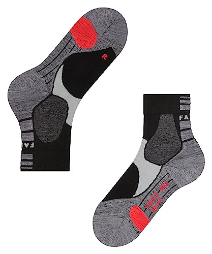 FALKE Unisex Fahrradsocken BC3 Comfort Short Funktionsmaterial Baumwolle Antiblasen gepolstert 1 Paar, Schwarz (Black-Mix 3010), 39-41 von FALKE