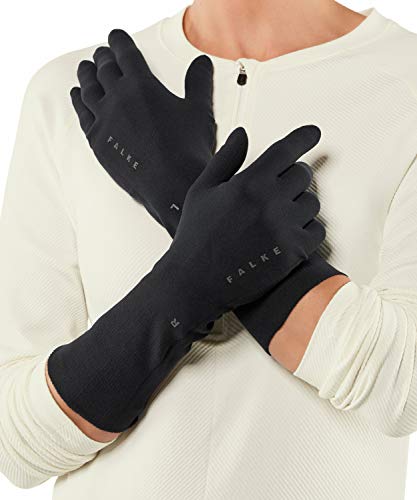 FALKE Unisex Handschuhe Light, nahtlose Handschuhe für Damen und Herren aus Funktionsfaser, zum Unterziehen geeignet, im Winter, zum Sport, Laufen, 1 Paar, Schwarz, Größe: L, L-XL von FALKE