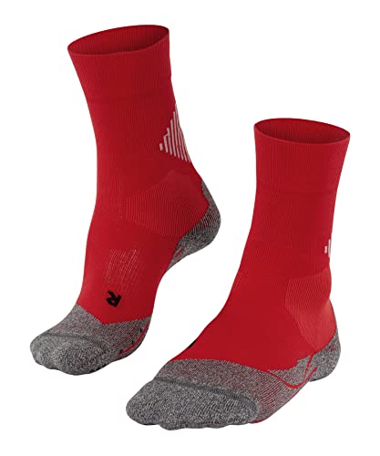 FALKE Unisex Socken 4 GRIP U SO Funktionsgarn Für maximalen Speed 1 Paar, Rot (Scarlet 8079), 35-36 von FALKE