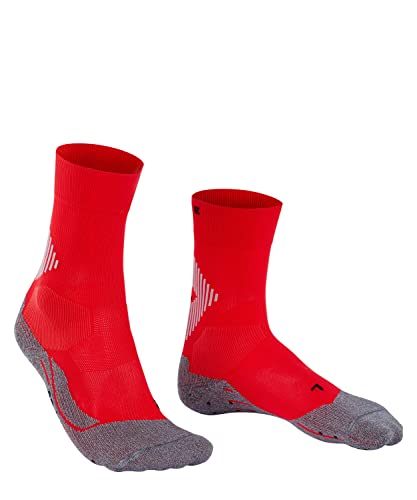 FALKE Unisex Socken 4 GRIP Stabilizing U SO Funktionsgarn Für maximalen Speed 1 Paar, Rot (Scarlet 8079), 44-45 von FALKE
