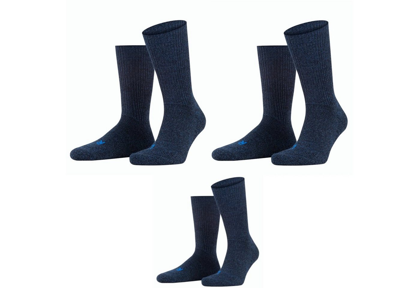 FALKE Wandersocken Lieblingsversand FALKE Walkie Ergo Unisex Socken Set 3 Paar, Farbe Blau (Bestehend aus 3 Paar FALKE Socken) von FALKE