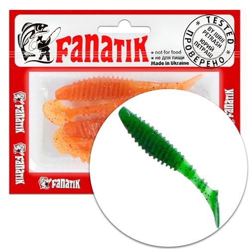 FANATIK Classic 1.7 2.9 4" 4-10cm Gummiköder Gummifisch mit Aroma Fanatic Jig Soft Bait Lure Kunstköder Angeln Köder Gummishad Twister Minnow Shad (026, 2.9) von FANATIK