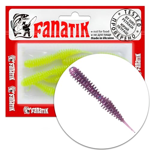 FANATIK Dagger 1.6 2.5 4" 4-10cm Gummiköder Gummifisch mit Aroma Fanatic Jig Soft Bait Lure Kunstköder Angeln Köder Gummishad Twister (008, 1.6) von FANATIK