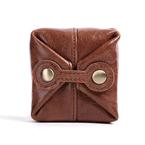 FANDARE Leder Münzbörsen Damen Mini Geldbörse Münzbeutel Schlüssel Brieftasche Geld Organisatoren Portemonnaie Wasserdicht Portmonee Beutel Geldklammer Geldbeutel Coin Purse Braun von FANDARE