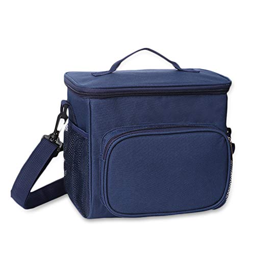 FANDARE Lunchtasche Kühltasche Lunch Bag Thermotasche Eistasche Picknicktasche Mittagessen Tasche Isoliertasche Wasserdicht für Herren Damen Arbeit Schule Ausflug Blau von FANDARE