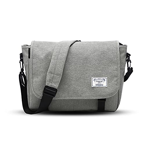 FANDARE Messenger Bag Umhängetasche Schultertasche Laptoprucksäcke Tasche Kuriertasche Polyester Hellgrau von FANDARE