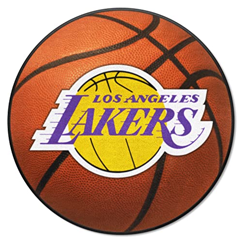 FANMATS 10209 Los Angeles Lakers Basketball-Teppich, 68,6 cm Durchmesser, Basketball-Design von FANMATS
