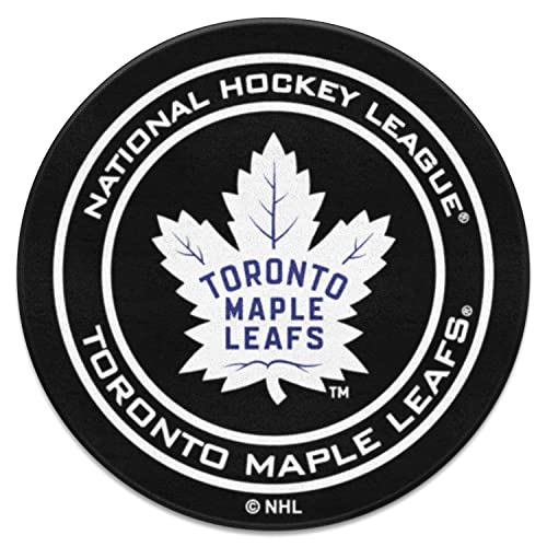 FANMATS - 10283 NHL Toronto Maple Leafs Nylon Face Hockey Puck Teppich 68,6 cm Durchmesser von FANMATS
