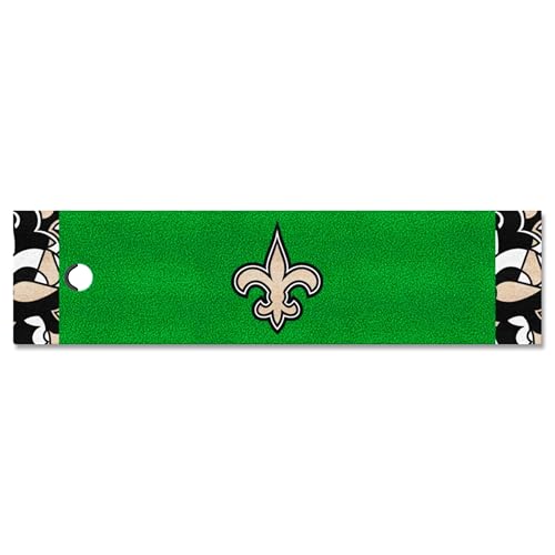 FANMATS 23329 New Orleans Saints Putting Green Matte – 0,5 m x 1,8 m von FANMATS