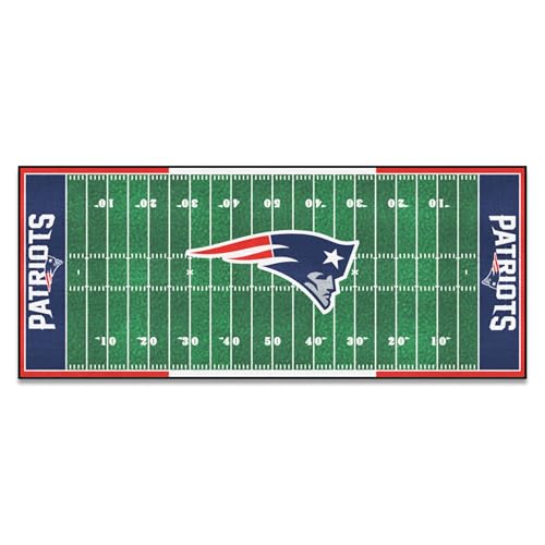 FANMATS - 7341 NFL New England Patriots Nylon Face Football Field Runner 76,2 x 182,9 cm von FANMATS