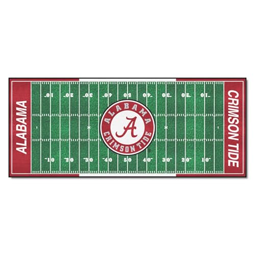 FANMATS - 7529 NCAA University of Alabama Crimson Tide Nylon Face Football Field Runner, Team-Farbe, 76,2 x 182,9 cm von FANMATS