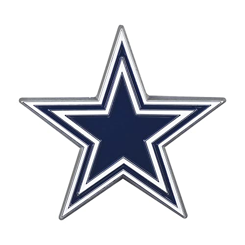 FANMATS NFL – Dallas Cowboys 3D geformtes buntes Metall-Emblem, 7,6 x 8 cm. von FANMATS