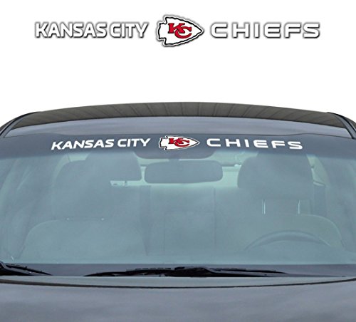 FANMATS NFL - Kansas City Chiefs Sun Stripe Windshield Decal 3.25 in. x 34 in. von FANMATS