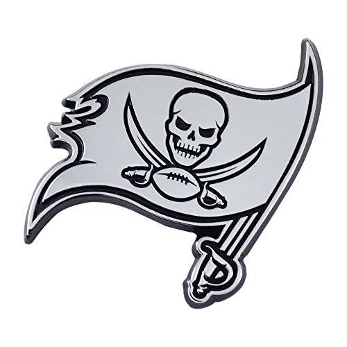 FANMATS NFL Tampa Bay Buccaneers Chrom-Emblem, Chrom, 2,8 x 3,15 von FANMATS