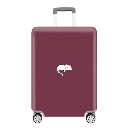 FANSU Elastisch Kofferhülle Kofferschutzhülle, Karikatur Tier Drucken Reisekoffer Schutzhülle mit Reißverschluss, Waschbar Gepäckabdeckung für 18 bis 32 Zoll Koffer (Katze,M(21-24in)) von FANSU