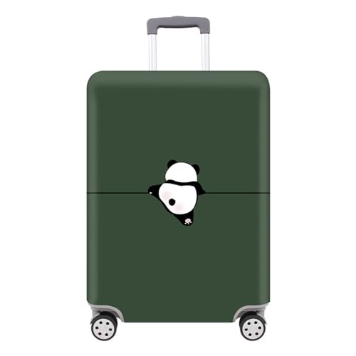 FANSU Elastisch Kofferhülle Kofferschutzhülle, Karikatur Tier Drucken Reisekoffer Schutzhülle mit Reißverschluss, Waschbar Gepäckabdeckung für 18 bis 32 Zoll Koffer (Panda,S(18-21in)) von FANSU
