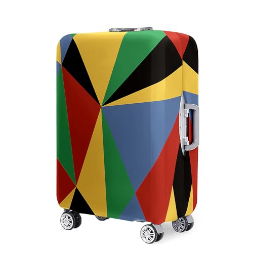FANSU Kofferhülle Kofferschutzhülle, Dreieck Druck Elastisch Reisekoffer Schutzhülle mit Reißverschluss, Waschbar Gepäckabdeckung - 18 bis 32 Zoll (Mehrfarbig,XL(29-32in)) von FANSU