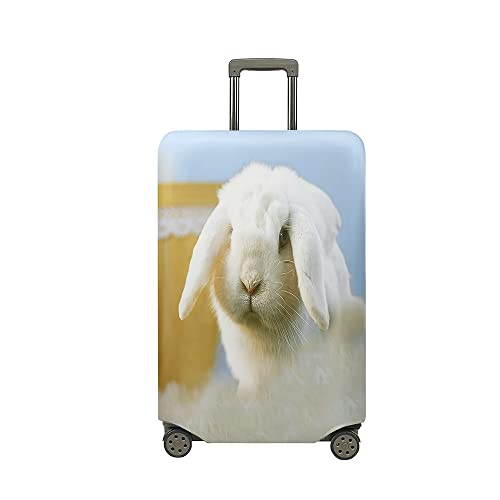 FANSU Kofferhülle Kofferschutzhülle, Kaninchen Druck Elastisch Reisekoffer Schutzhülle mit Reißverschluss, Waschbar Gepäckabdeckung - 18 bis 32 Zoll (Blau,L(26-28in)) von FANSU