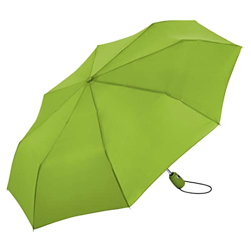 FARE Mini-Taschenschirm (limette) - 18 Farben Premium-Regenschirm öffnet-schließt-automatisch - flexibel windsicher stabil wasserdicht Markenschirm von FARE