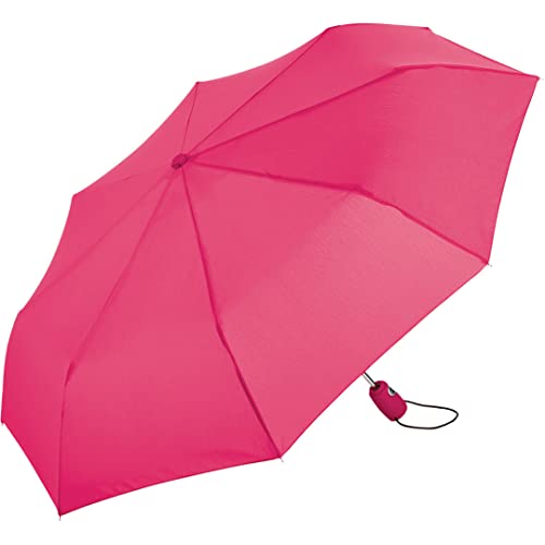 FARE Mini-Taschenschirm (magenta) - 18 Farben Premium-Regenschirm öffnet-schließt-automatisch - flexibel windsicher stabil wasserdicht Markenschirm von FARE