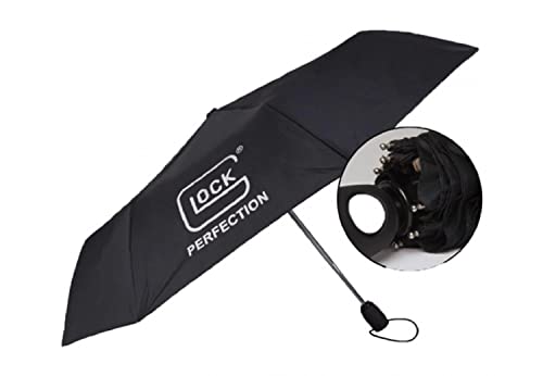 FARE Mini-Taschenschirm (schwarz) - 18 Farben Premium-Regenschirm öffnet-schließt-automatisch - flexibel windsicher stabil wasserdicht Markenschirm von FARE