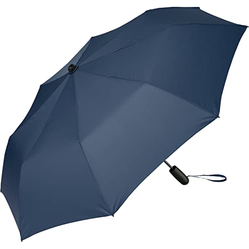 FARE Oversize-Taschenschirm Skylight (marine) - Effektvoller Regenschirm mit LED-Innenbeleuchtung und Aufhängefunktion von FARE