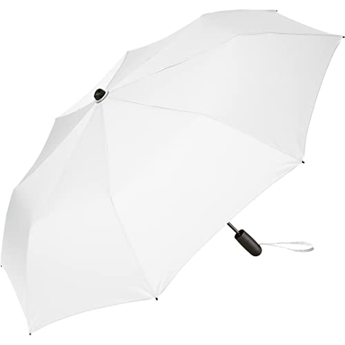 FARE Oversize-Taschenschirm Skylight (weiß) - Effektvoller Regenschirm mit LED-Innenbeleuchtung und Aufhängefunktion von FARE