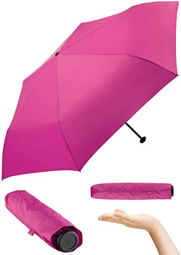 FARE Ultraleichter Mini-Taschenschirm Filigrain Only95 - Mit nur 95 Gramm der leichteste Regenschirm am Markt; Packmaß nur 20cm; perfekt für Jede Handtasche (Magenta) von FARE