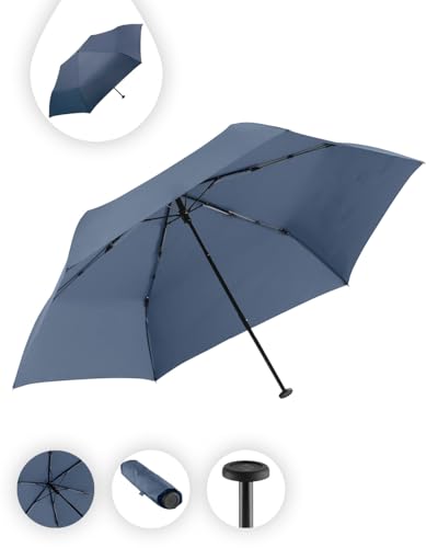 FARE Ultraleichter Mini-Taschenschirm Filigrain Only95 - Mit nur 95 Gramm der leichteste Regenschirm am Markt; Packmaß nur 20cm; perfekt für Jede Handtasche (Marine) von FARE