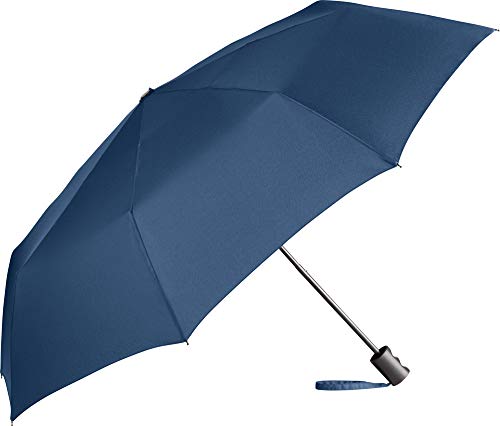 ÖkoBrella nachhaltiger Mini-Taschenschirm – 6 Farben Regenschirm Bezug aus recycelten Materialien - ökologisch sinnvoll hochwertig stabil windsicher (Marine) von FARE