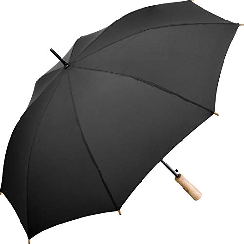 Regenschirm, umweltfreundlich, automatisch, aus recyceltem Kunststoff, großer Schutz, Durchmesser 105 cm, Schwarz von FARE